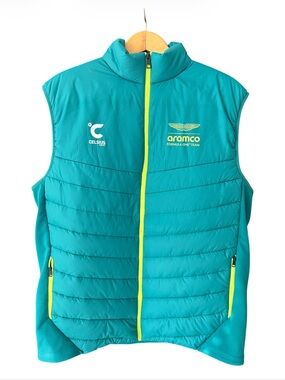 Aston Martin Aramco Formula One Team Green Gilet Vest NWT Men’s XXL